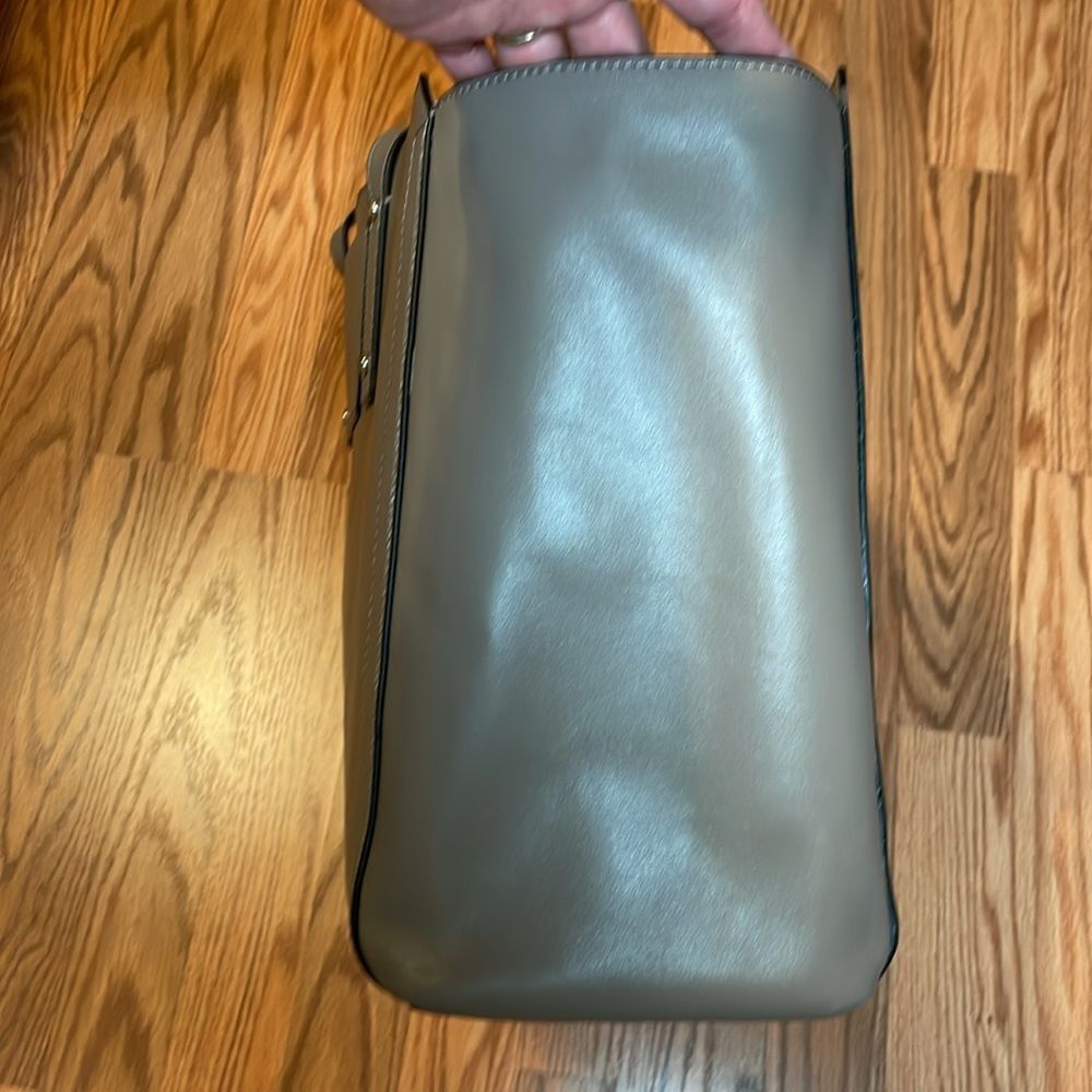 Ivanka Trump SoHo Leather Tote, work bag, Grey Taupe, Lg - Picture 4 of 16